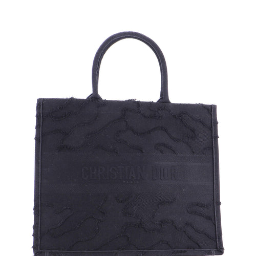 Book Tote Camouflage Embroidered Canvas Large