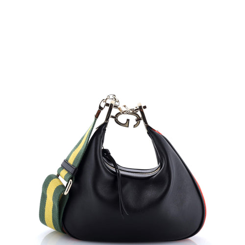 GUCCI Attache Shoulder Bag Leather Small