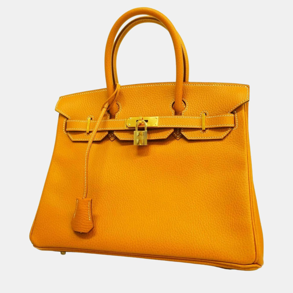 Hermès Ardennes Natural  Birkin 30 C engraved Ladies Handbag