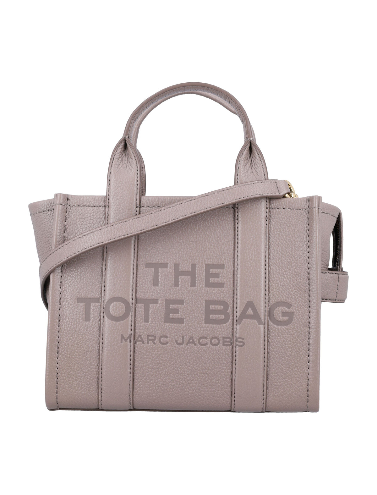 Marc Jacobs Women's The Mini Tote Leather Bag in Cement | 24AH009L01SP21 Color 055