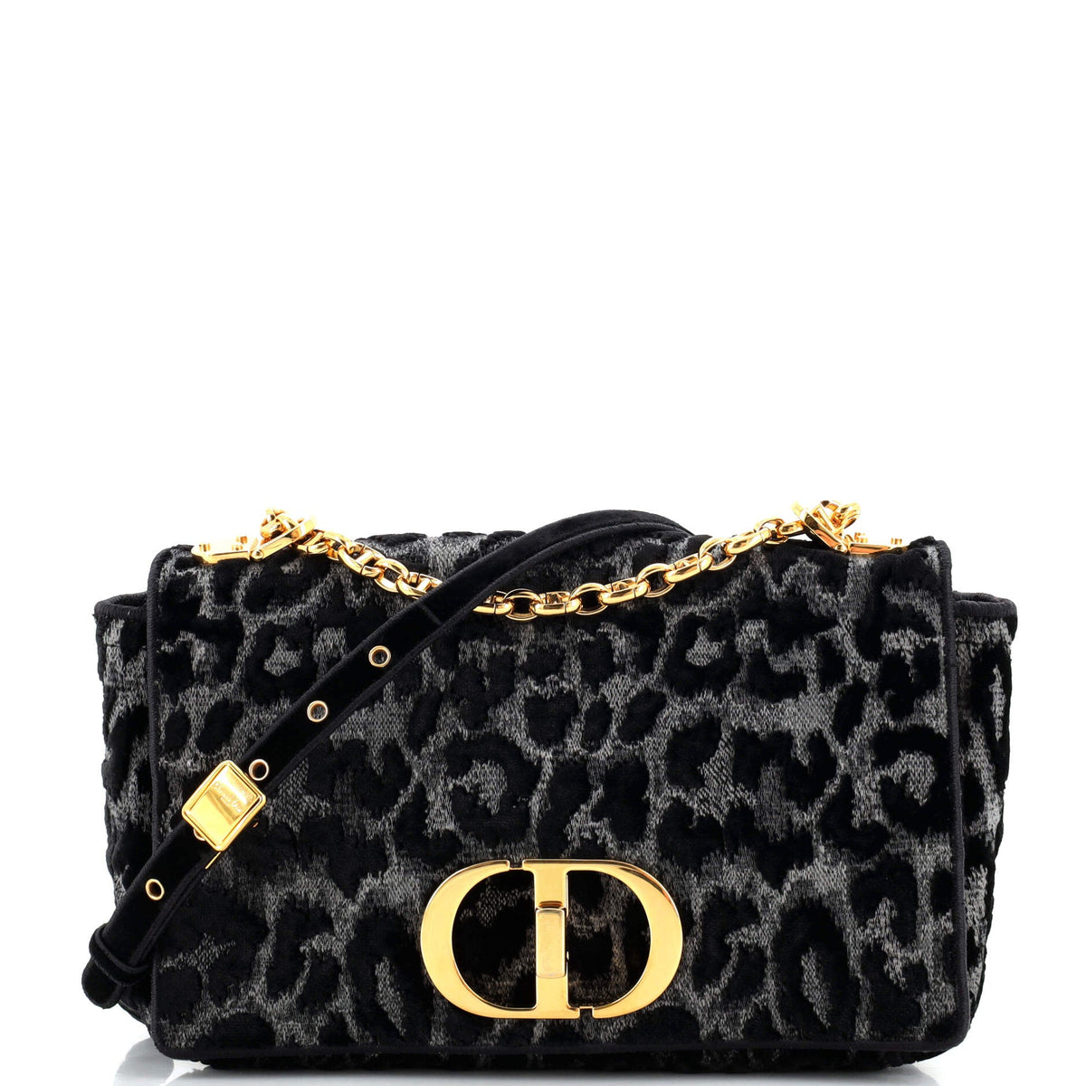 Christian Dior Caro Bag Mizza Embroidered Velvet Medium