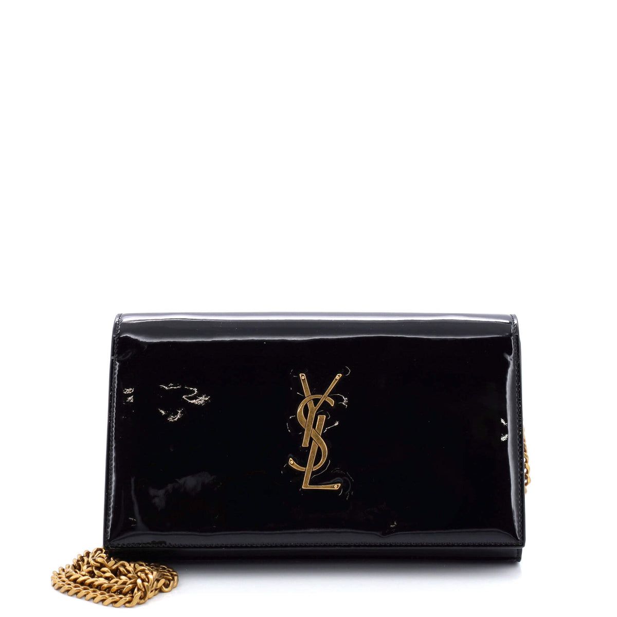 Saint Laurent Classic Monogram Wallet on Chain Patent