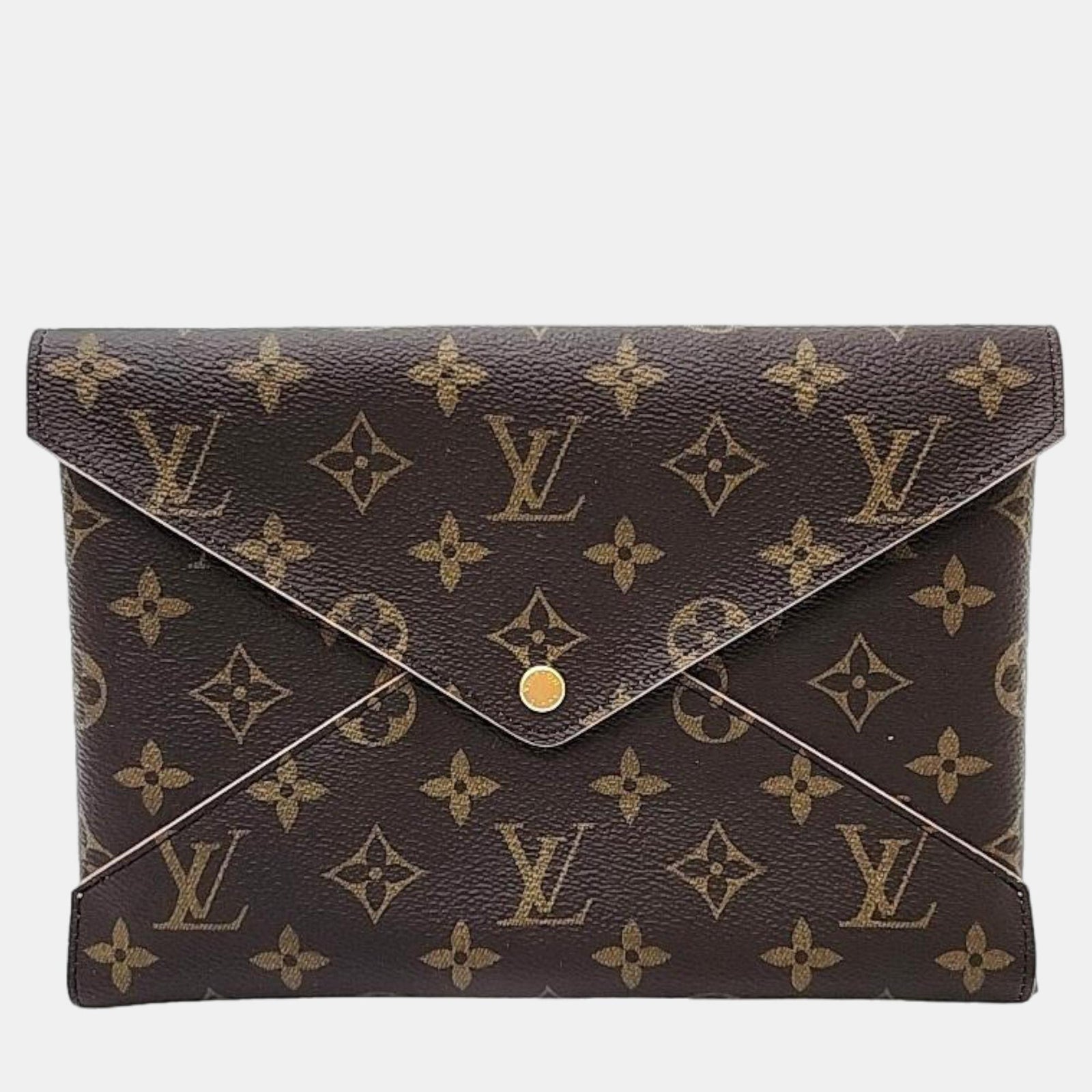 Louis Vuitton Pochette en toile monogrammée marron Kirigami