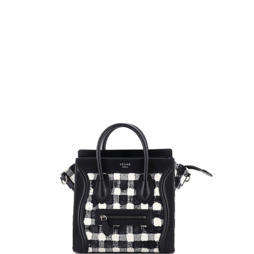 CELINE Luggage Bag Tweed Nano