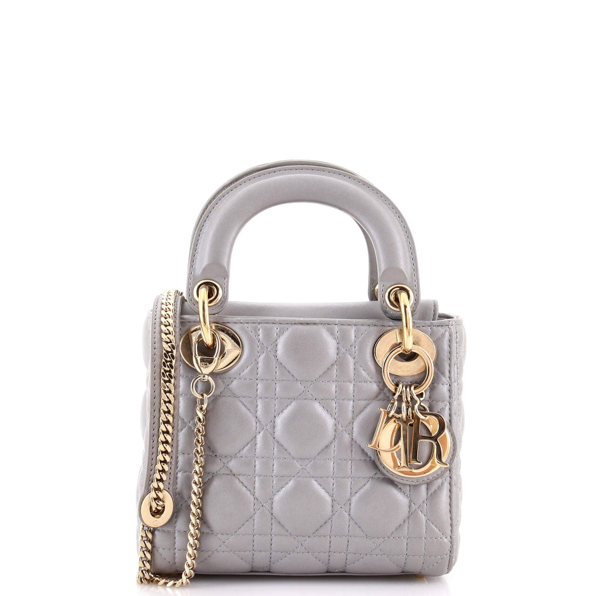 Christian Dior Lady Dior Chain Bag Cannage Quilt Lambskin Mini