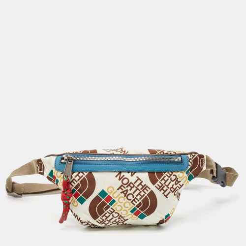 x The North Face Multicolor Print Nylon and Leather Belt Bag