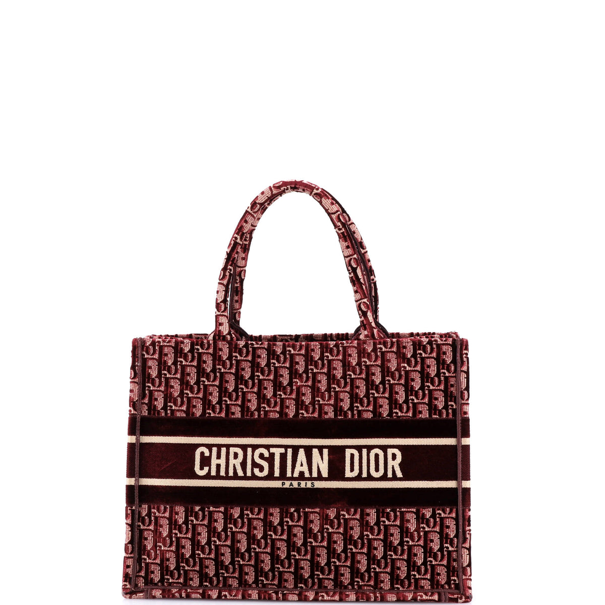 Christian Dior Book Tote Oblique Velvet Small
