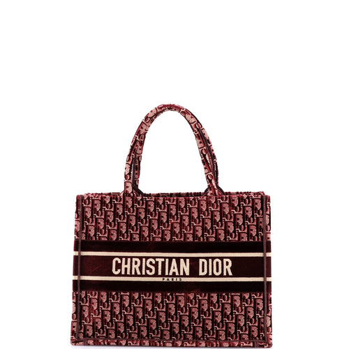 Book Tote Oblique Velvet Small
