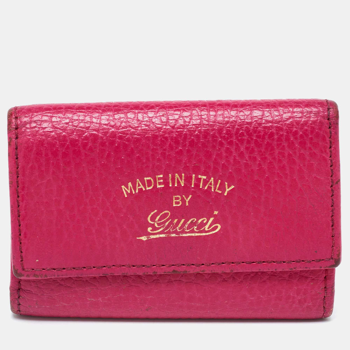 Gucci Pink Leather Key Case