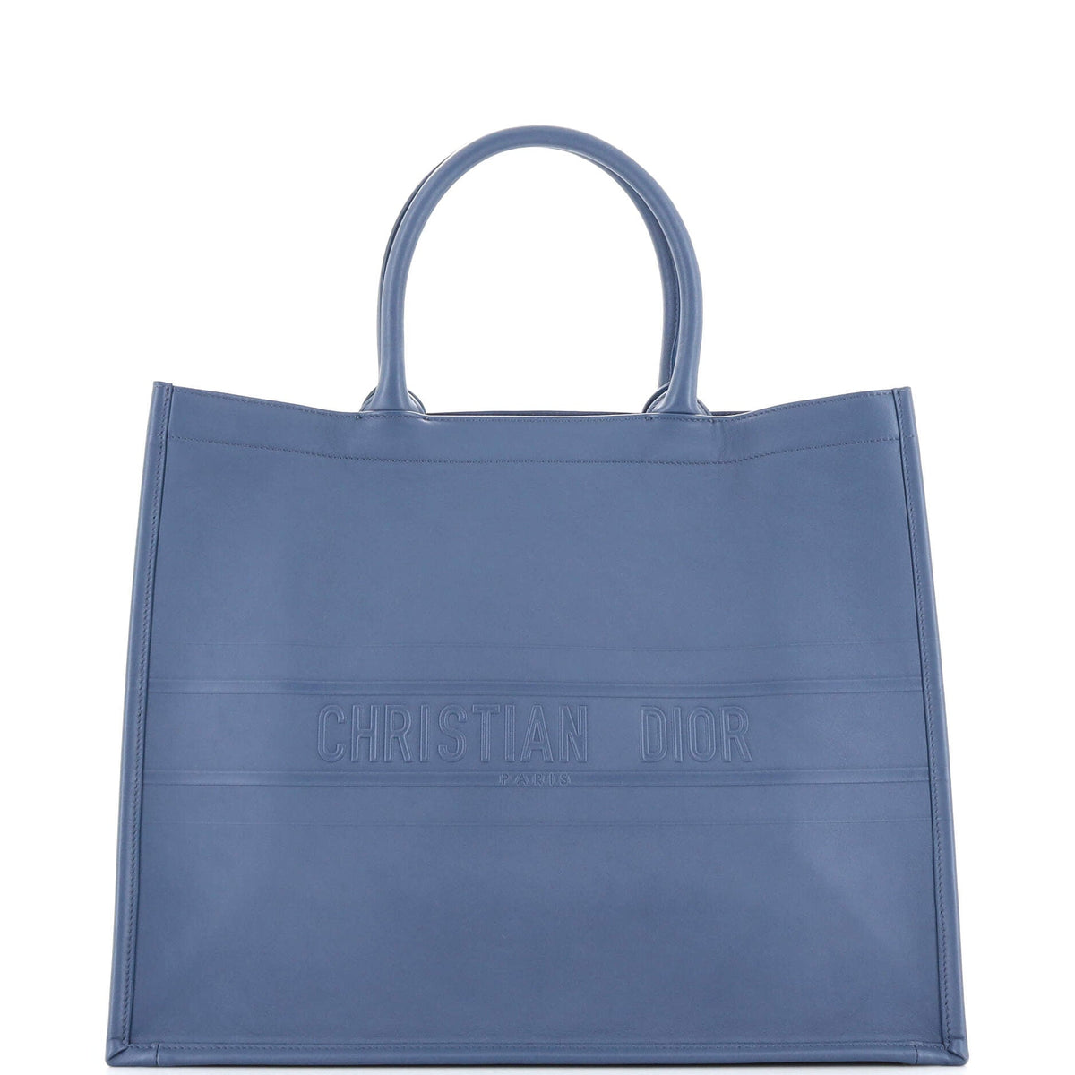 Christian Dior Book Tote Oblique Embossed Calfskin Large