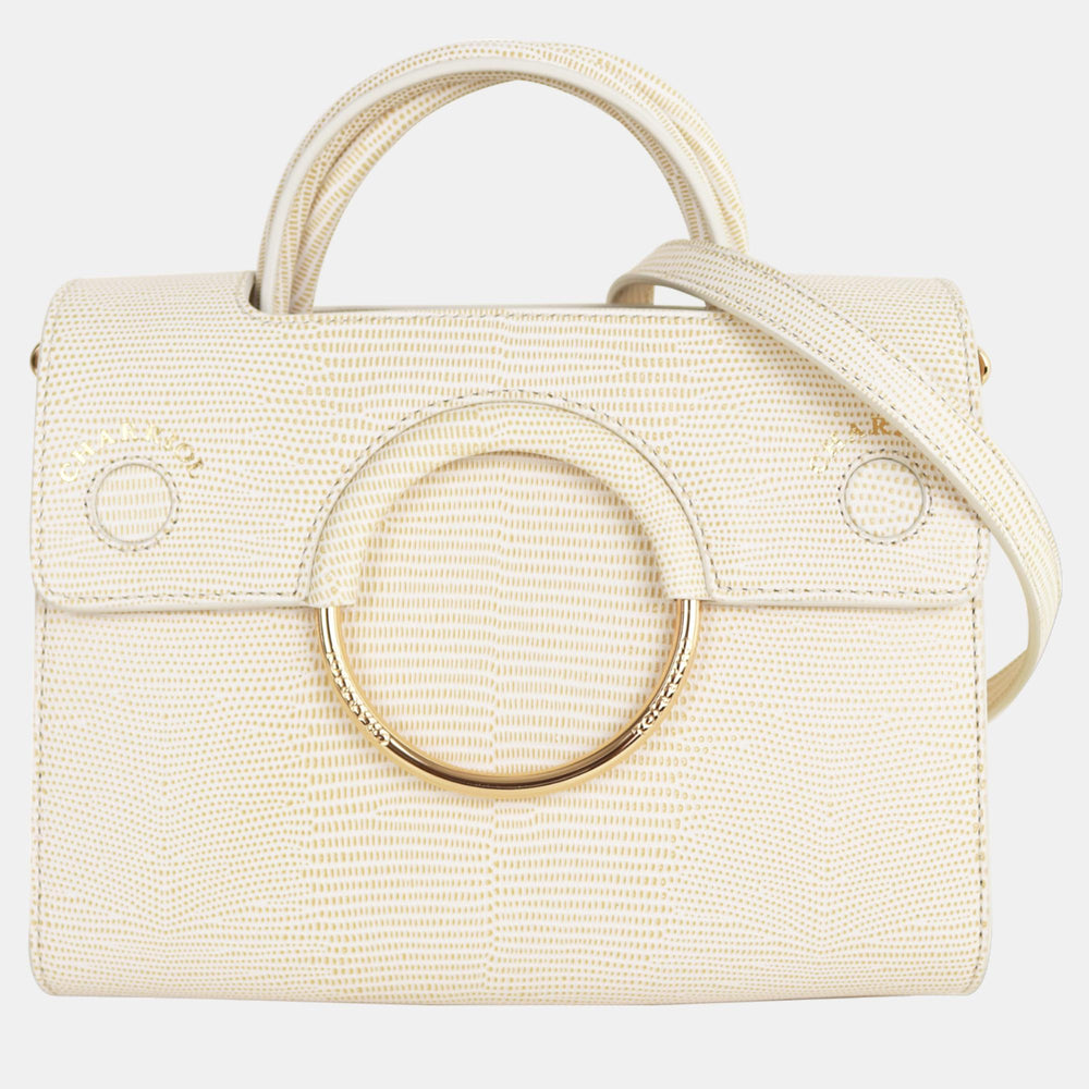 Beige Leather Chameleon Handbag