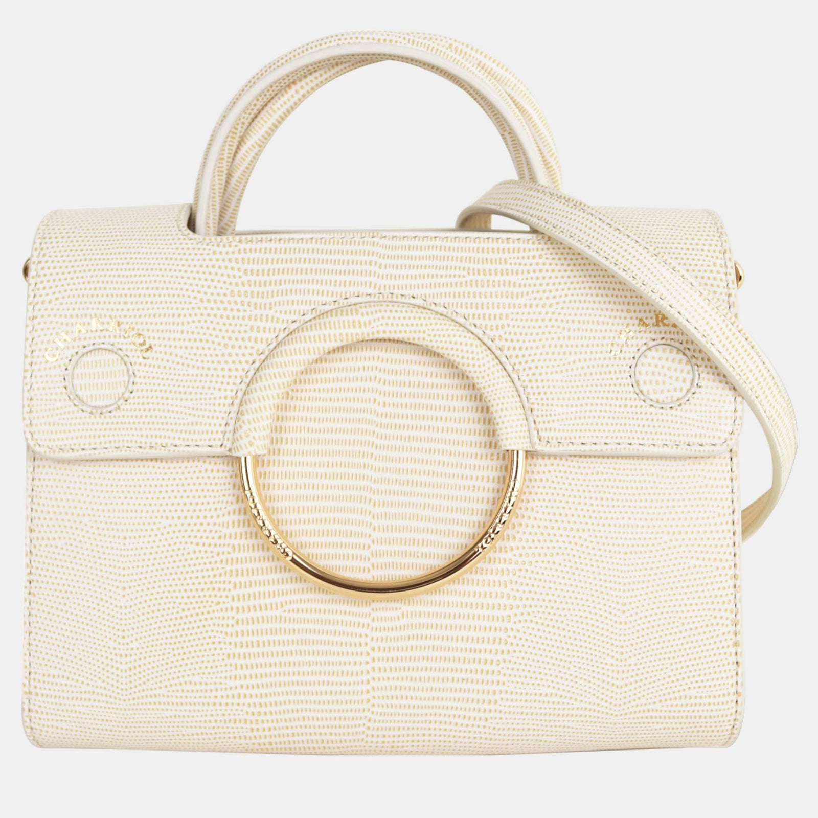 Charriol Beige Leather Chameleon Handbag