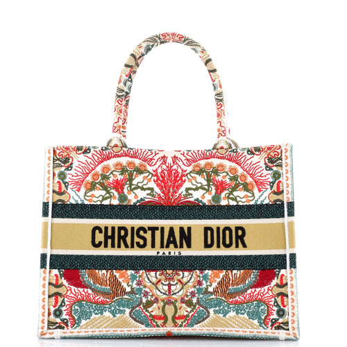 Book Tote Embroidered Canvas Medium