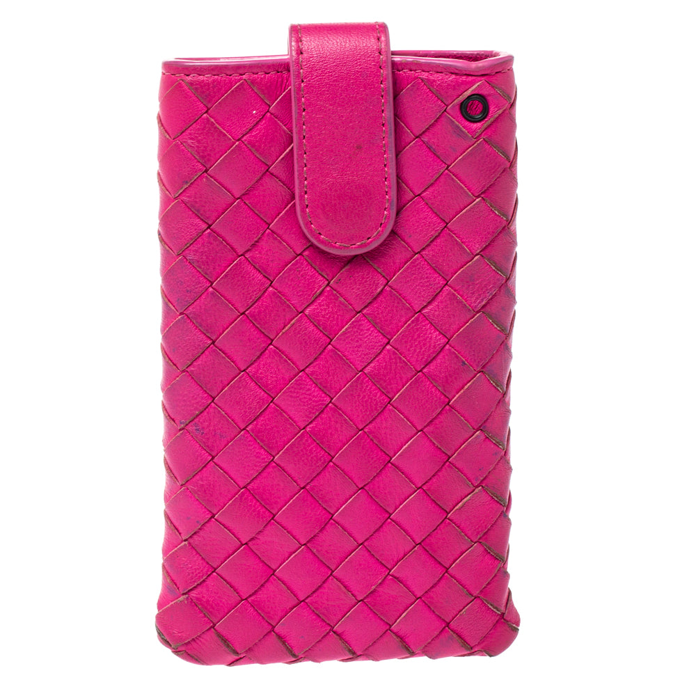 Bottega Veneta Fuchsia Intrecciato Nappa iPhone 5 Case