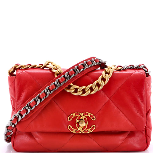 CHANEL 19 Flap Bag Quilted Leather Medium