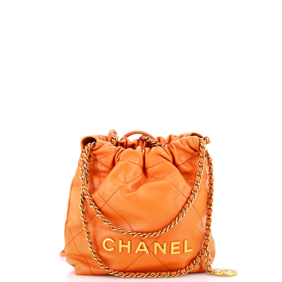 Chanel CHANEL 22 Chain Hobo Quilted Calfskin Mini