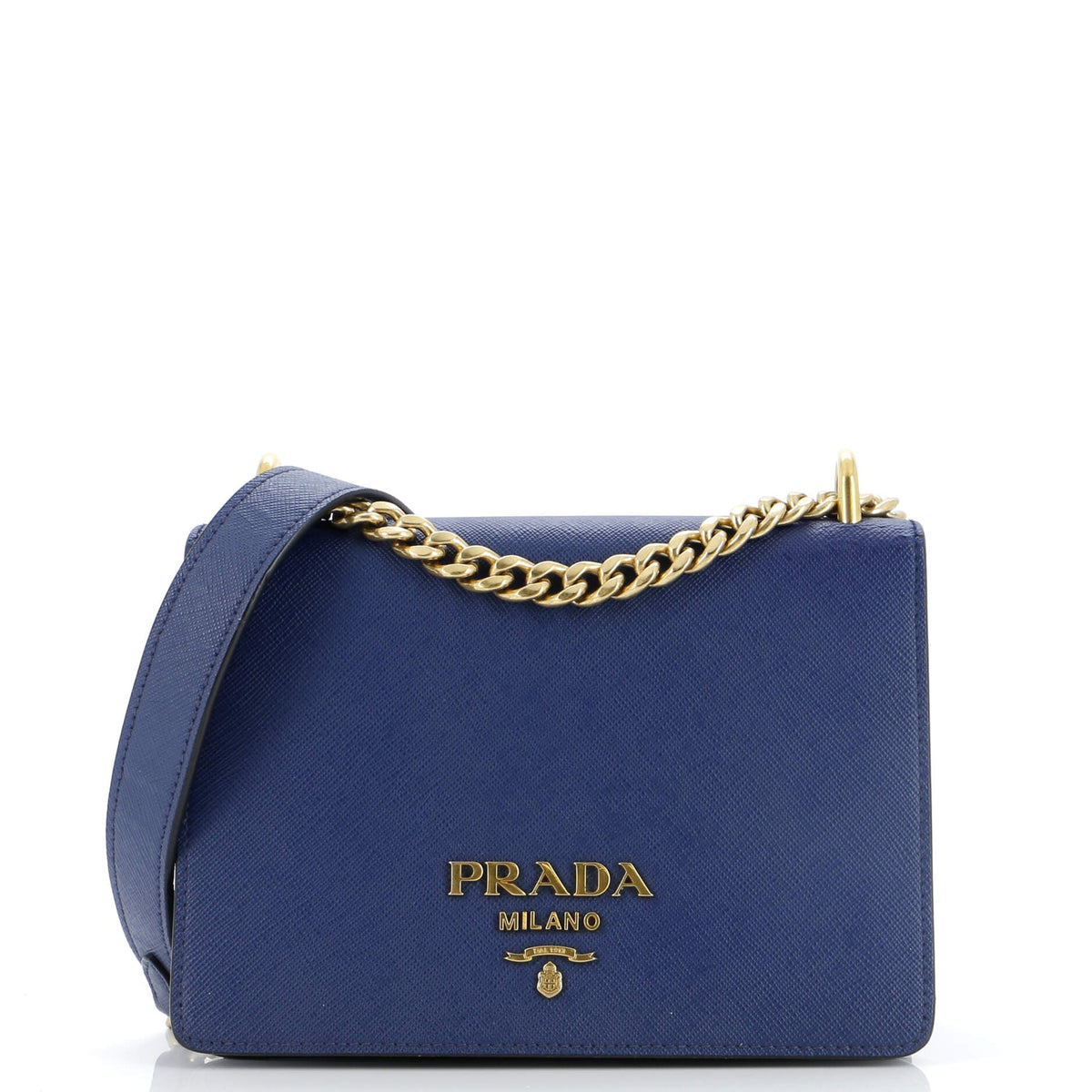 Prada PRADA Chain Flap Bag Saffiano Leather Small