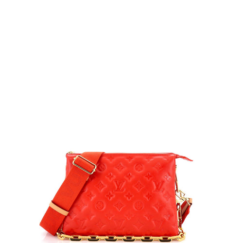 Coussin Bag Monogram Embossed Lambskin PM