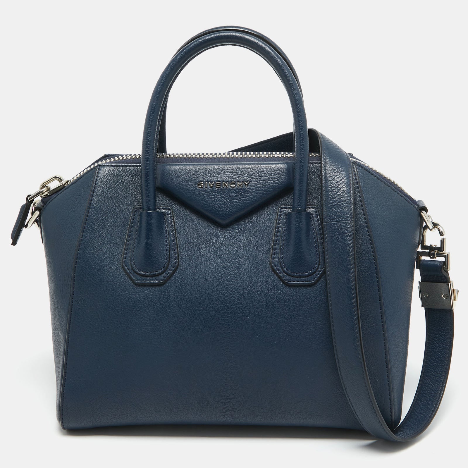 Givenchy Blue Leather Small Antigona Satchel