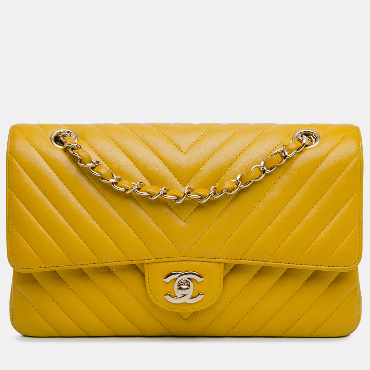Chanel Medium Classic Chevron Lambskin Double Flap