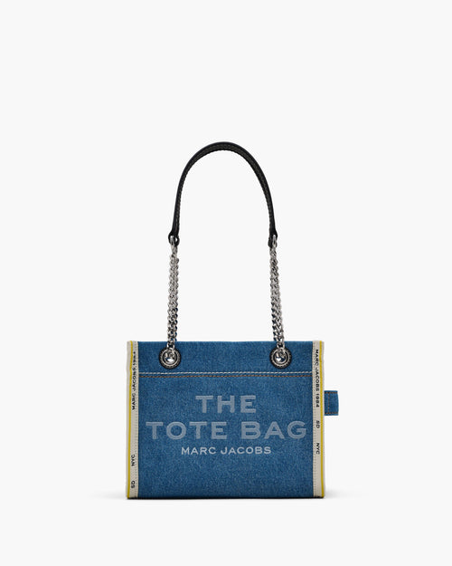 The Denim Chain Small Tote Bag in Light Wash