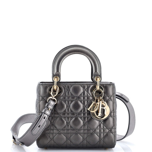 My ABCDior Lady Dior Bag Metallic Cannage Quilt Leather