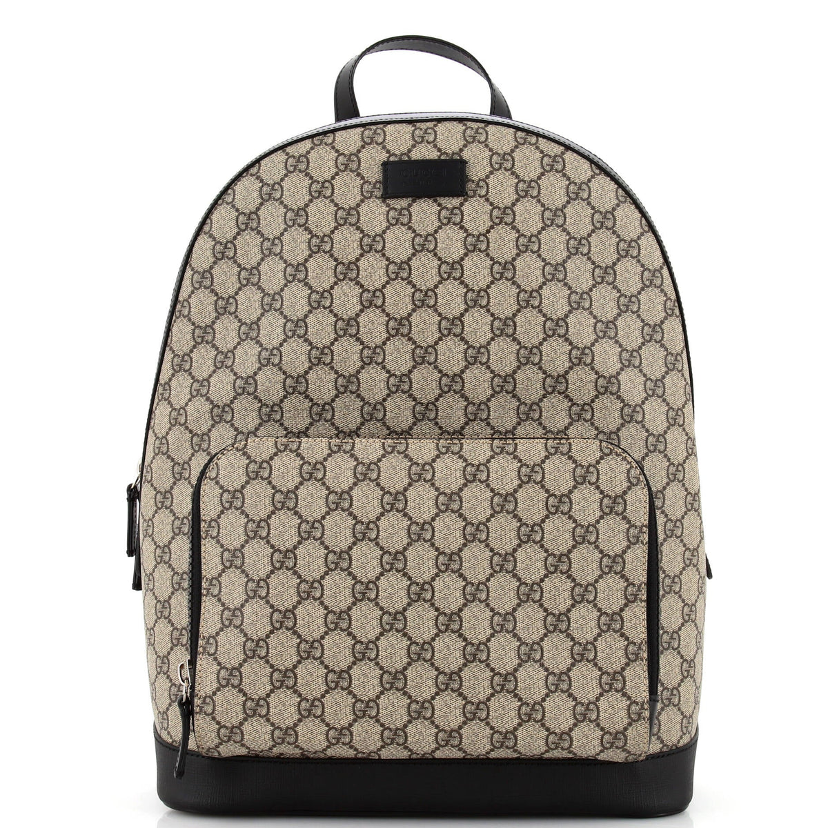 Gucci GUCCI Zip Pocket Backpack GG Coated Canvas Medium