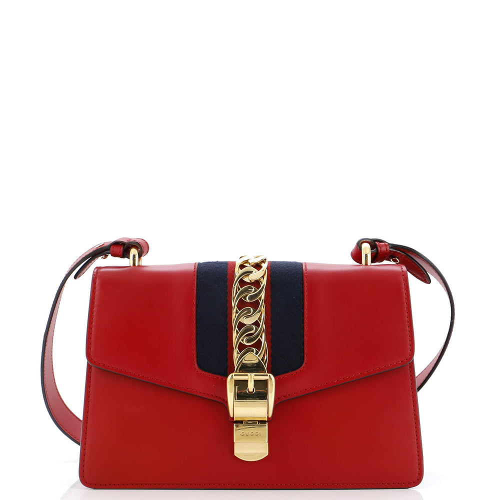 GUCCI Sylvie Shoulder Bag Leather Small