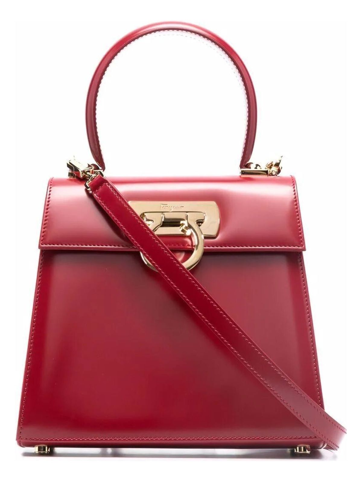 Ferragamo Women's Top Handle S Creation in Red | Size UNICA | 2121930749306