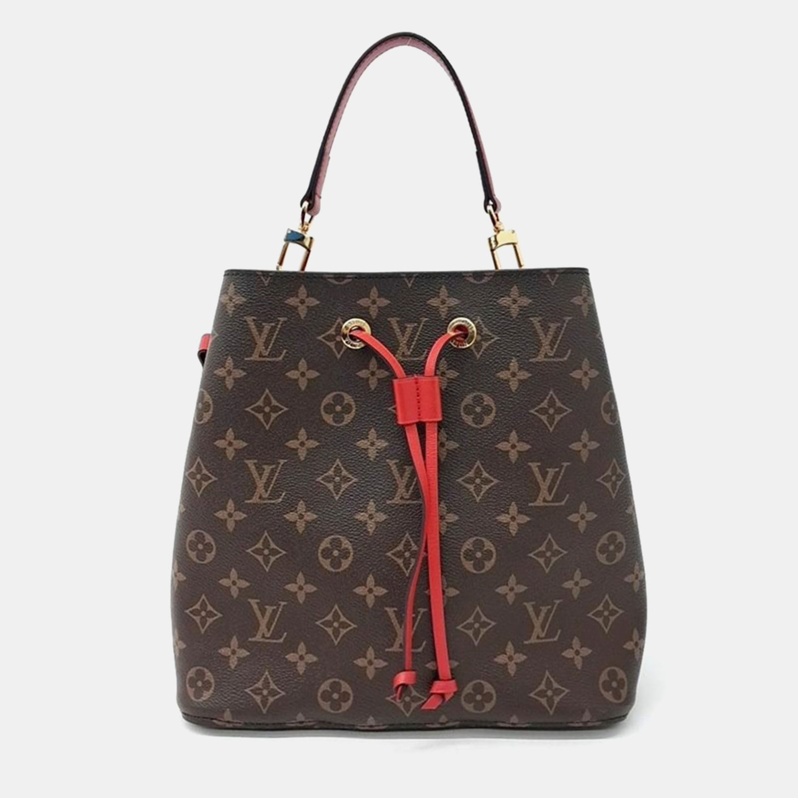 Louis Vuitton Sac seau Neonoe en toile monogrammée rouge