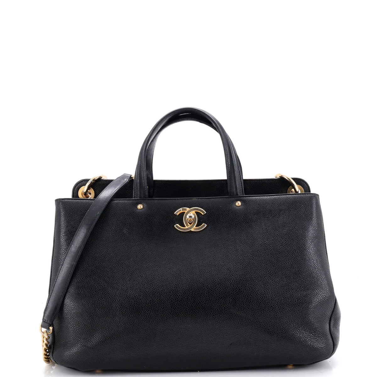 Chanel CHANEL CC Lock Shopping Tote Caviar Large