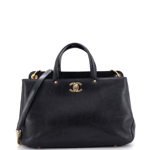 CHANEL CC Lock Shopping Tote Caviar Large