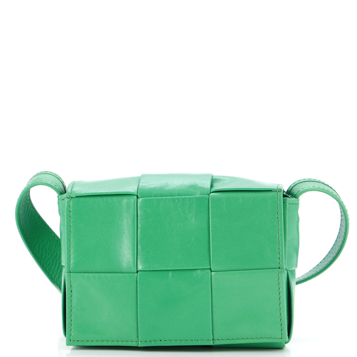 Bottega Veneta Cassette Crossbody Bag Maxi Intrecciato Patent Candy