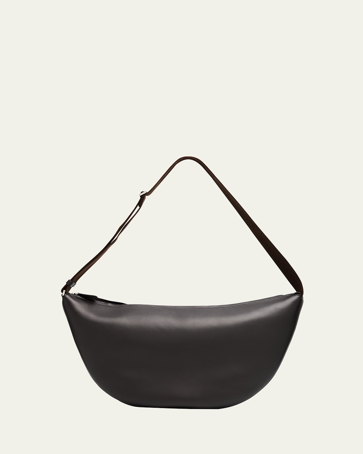 The Row Men's Crescent Leather Crossbody Bag