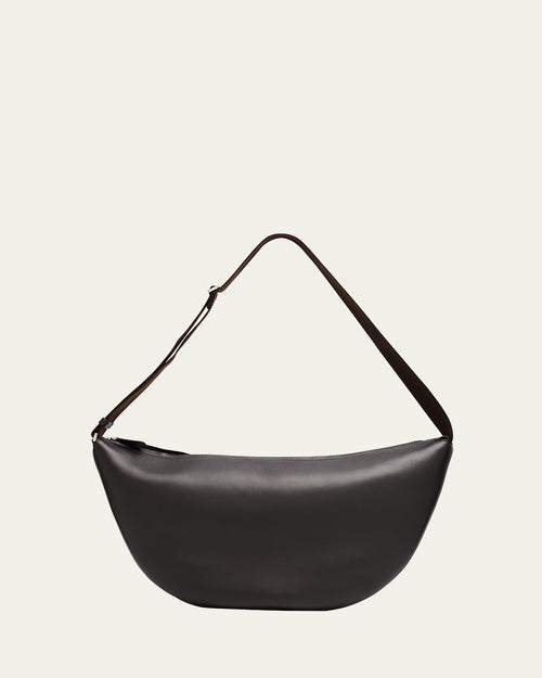 Men's Crescent Leather Crossbody Bag