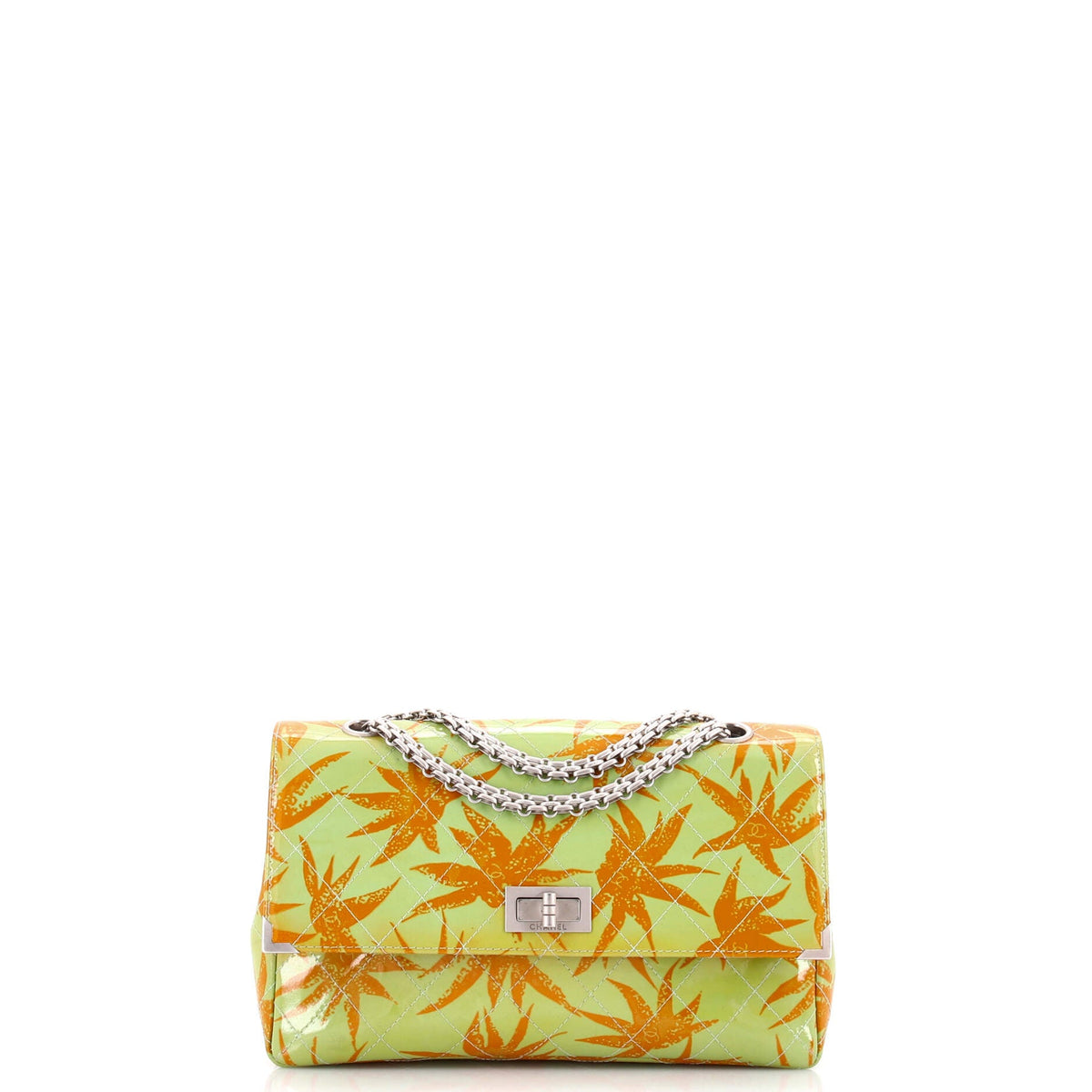 Chanel CHANEL Tropical Reissue Handbag Quilted Printed Patent