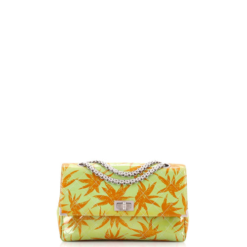 CHANEL Tropical Reissue Handbag Quilted Printed Patent