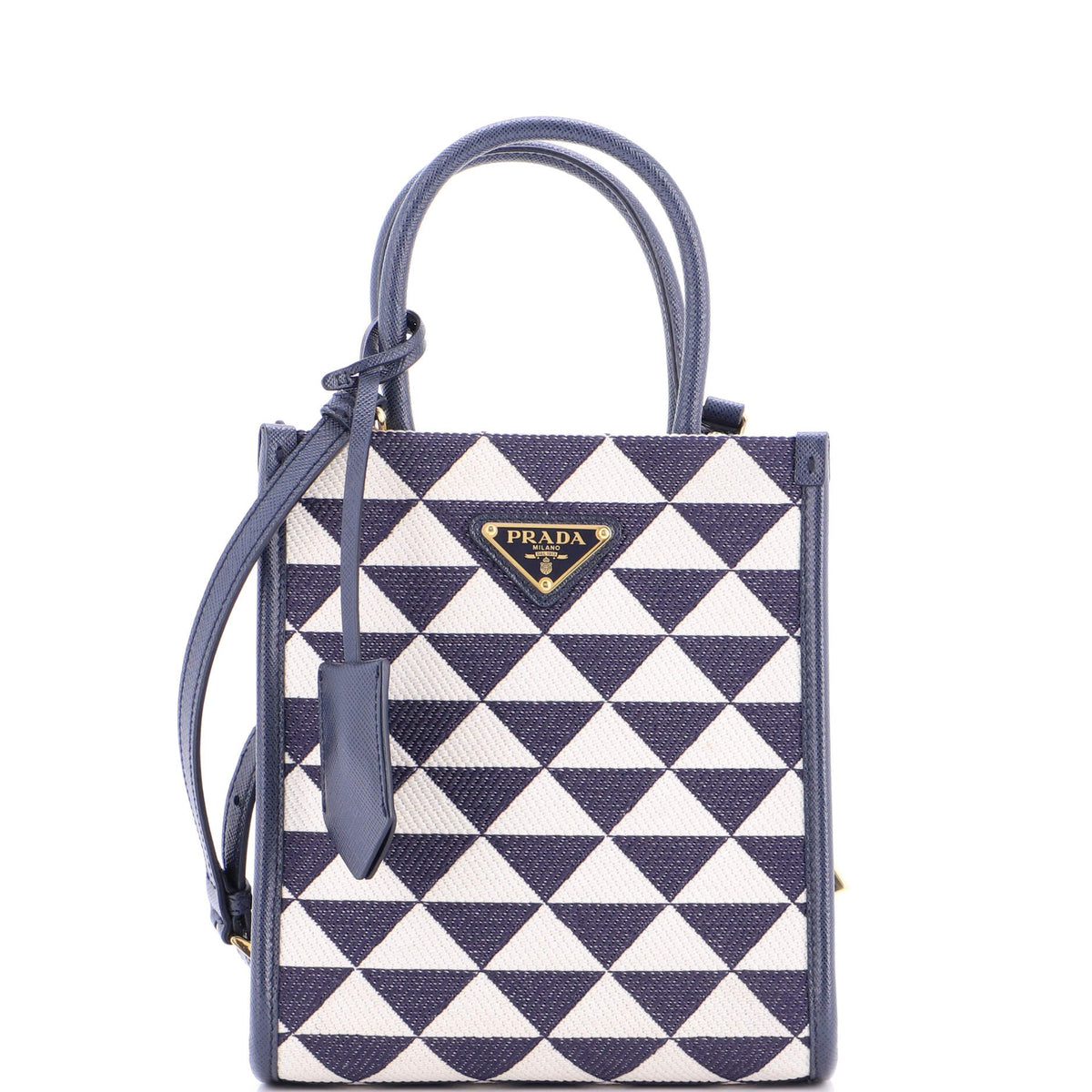 Prada PRADA Symbole Shopper Tote Jacquard Mini