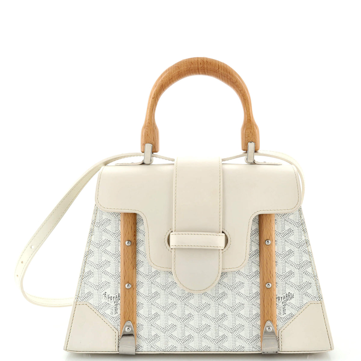 Goyard GOYARD Saigon Top Handle Bag Coated Canvas with Leather PM