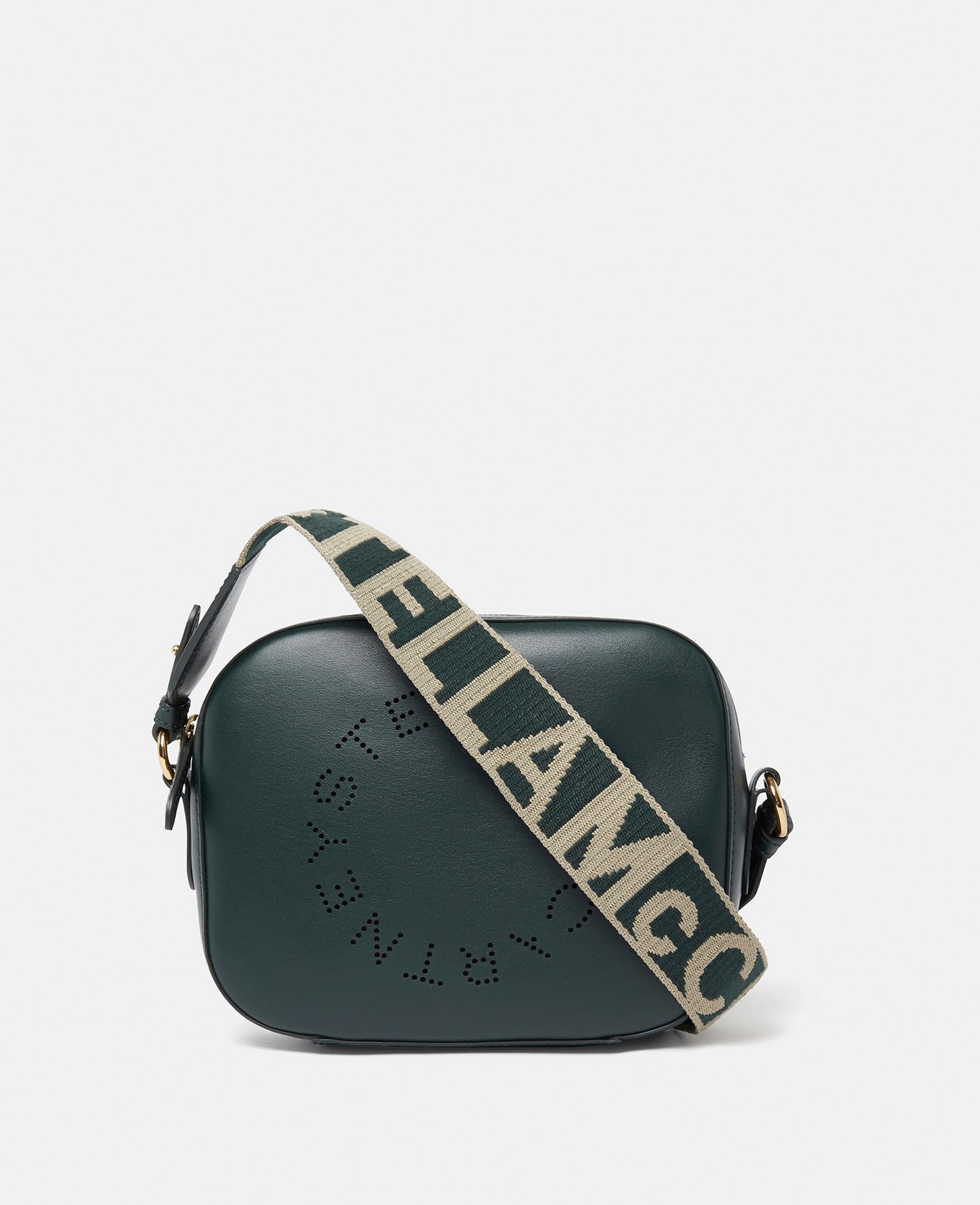 Stella McCartney Logo Crossbody Camera Bag, Woman, Pine green