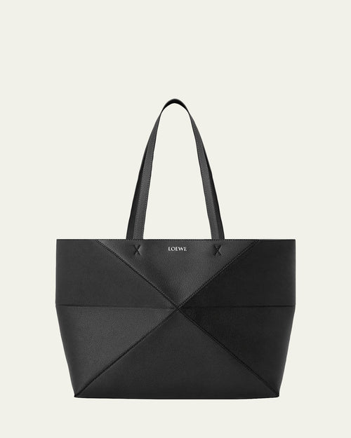 Puzzle Fold Tote Bag in Leather