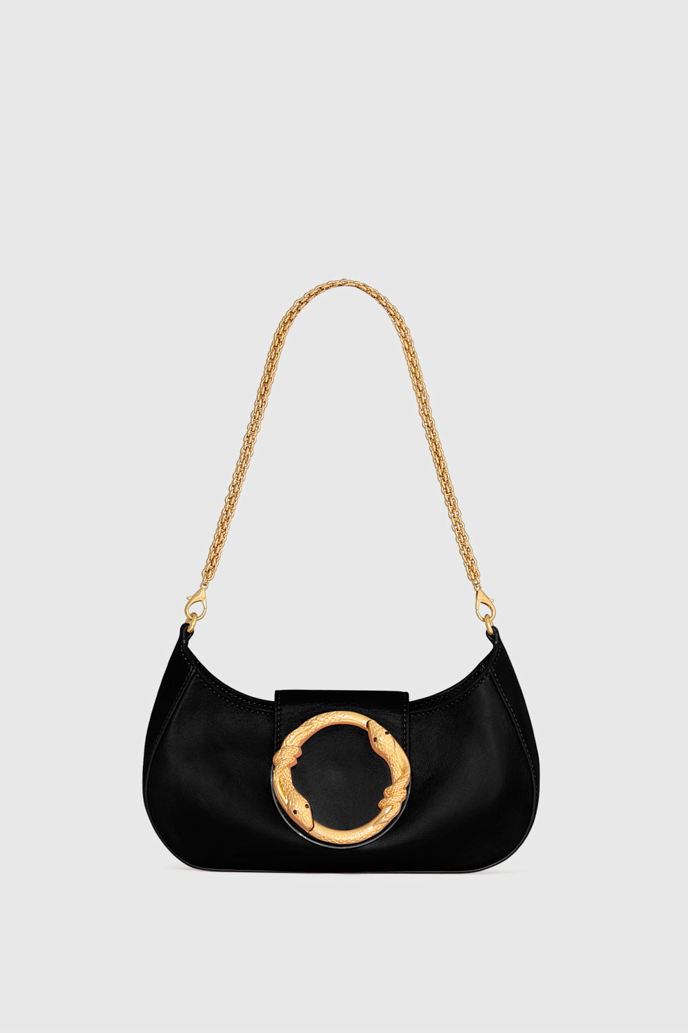 Rebecca Minkoff Snake Ring Shoulder Bag In Black