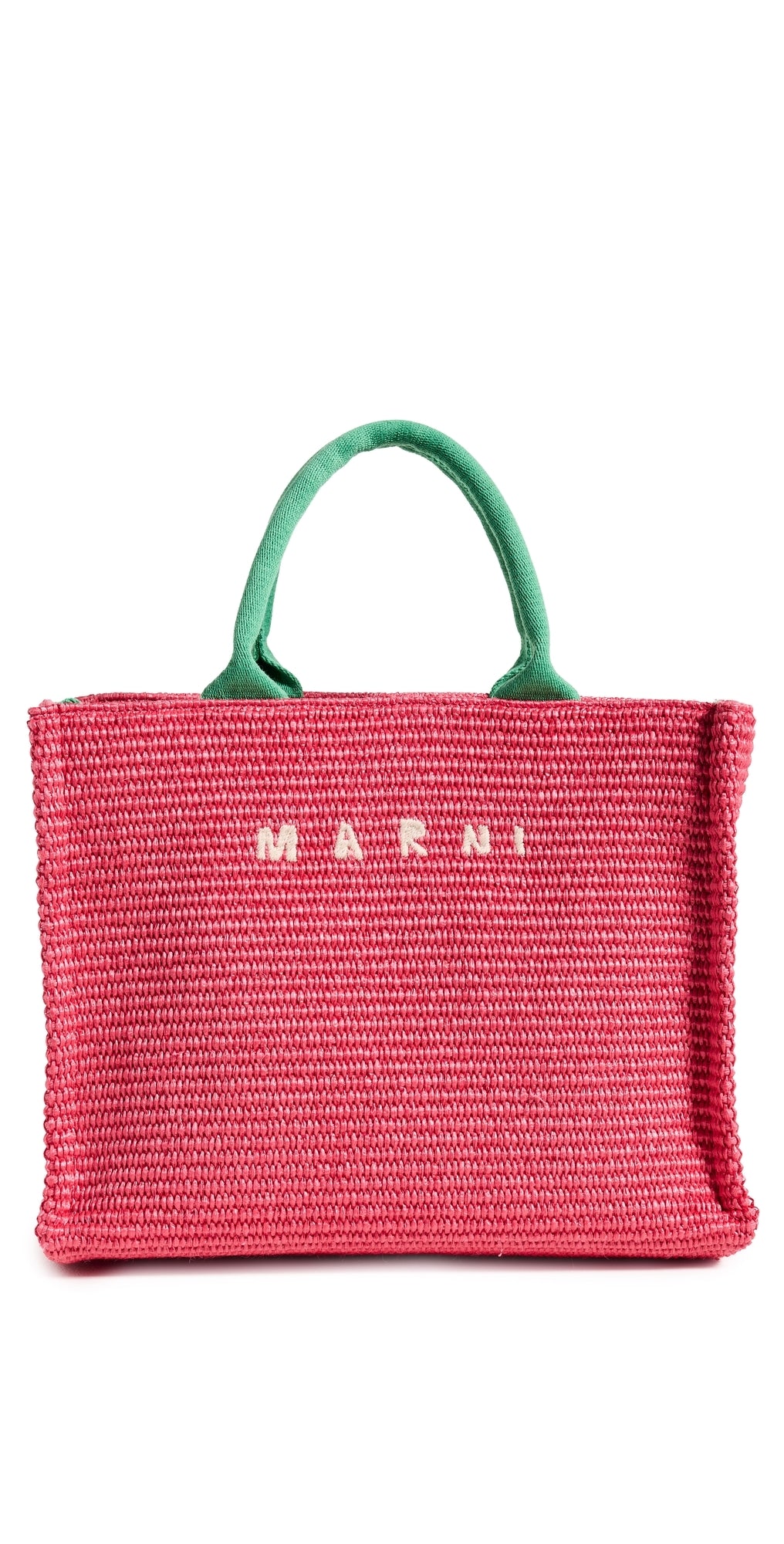 Marni Small Basket Bag Dry Rose/Cypress One Size