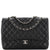 CHANEL Vintage Classic Single Flap Bag Quilted Caviar Maxi