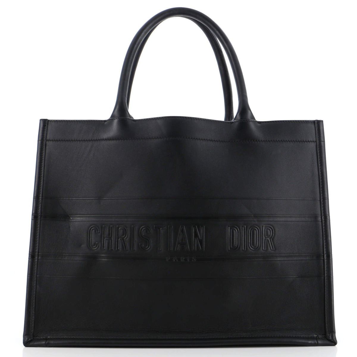 Christian Dior Book Tote Oblique Embossed Calfskin Medium