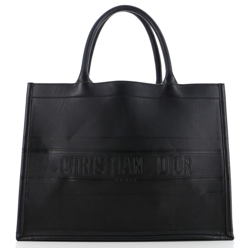 Book Tote Oblique Embossed Calfskin Medium
