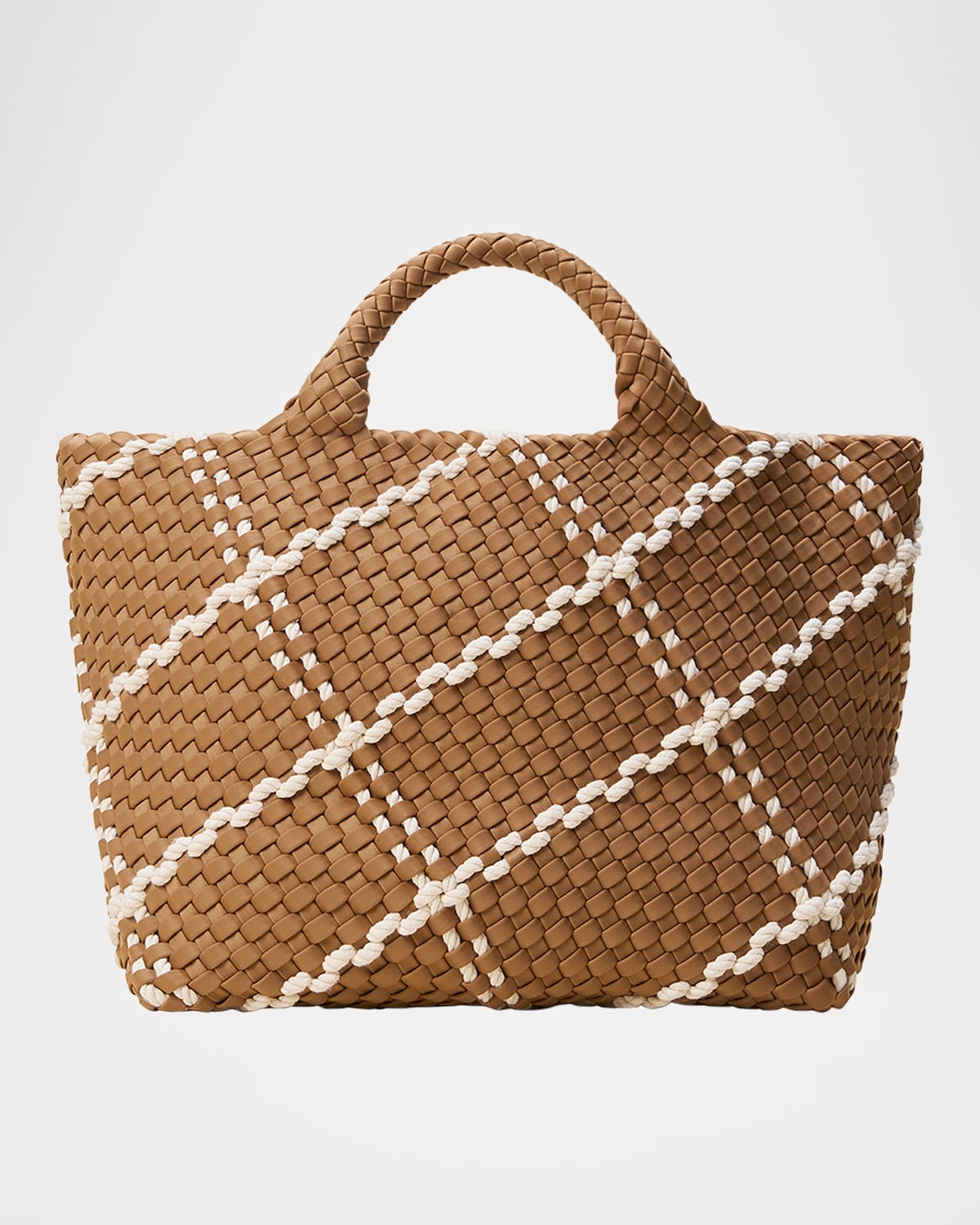 Naghedi St. Barths Medium Striped Woven Tote Bag