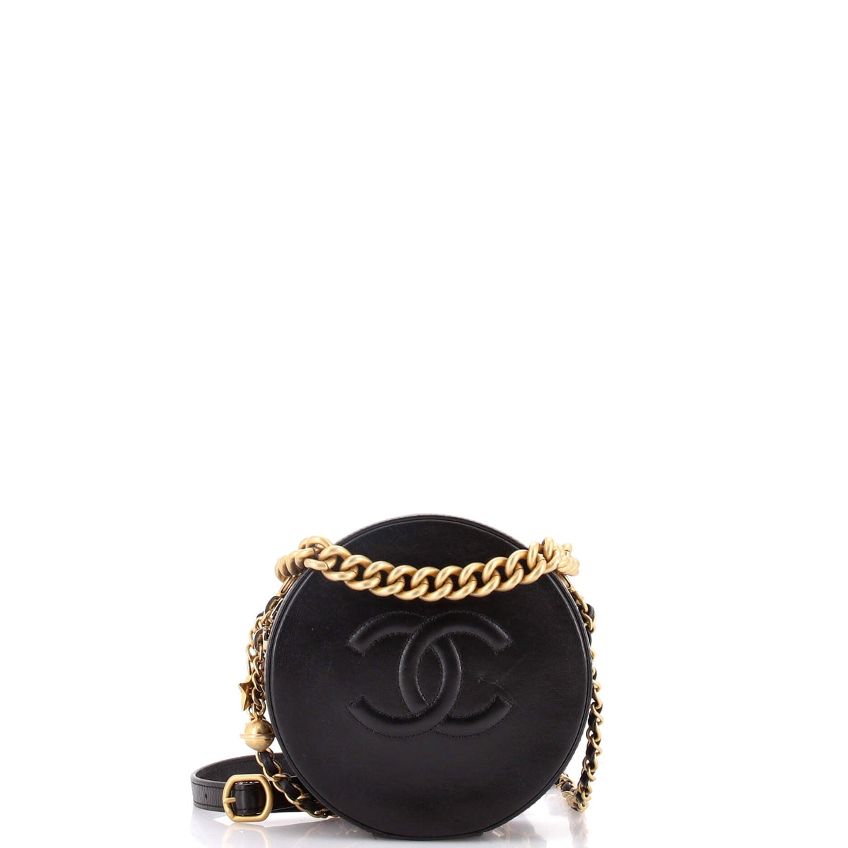 Chanel CHANEL Round as Earth Crossbody Bag Glazed Calfskin