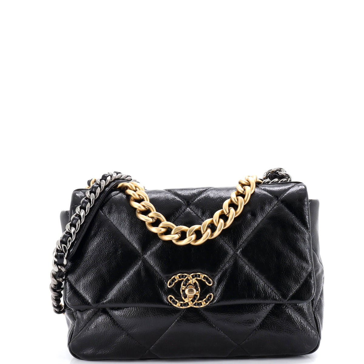 Chanel CHANEL 19 Flap Bag Quilted Leather Large