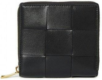 Bottega Veneta Women's Large Cassette Wallet With Flap in Black | 754470VCQC4